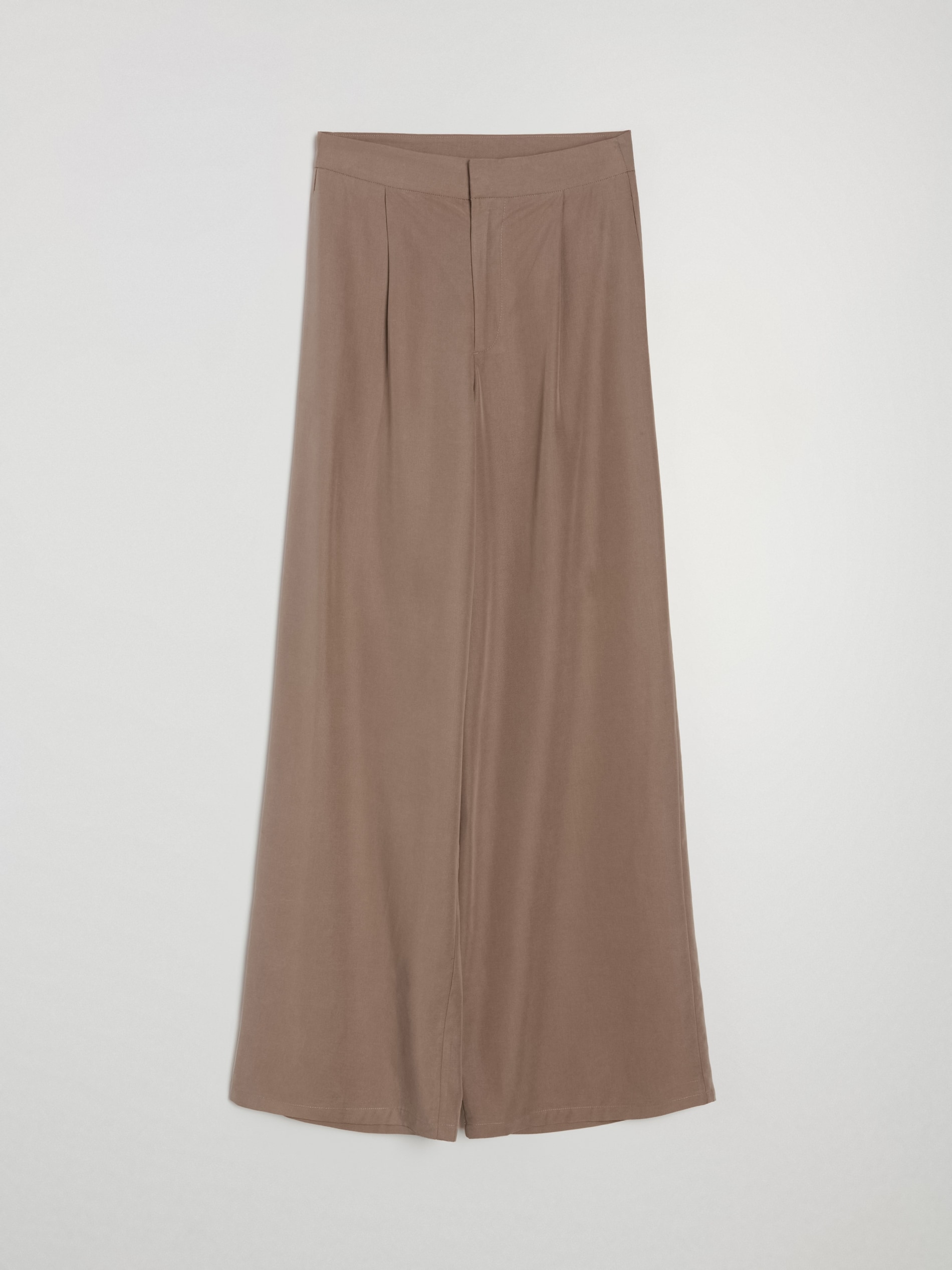 Spodnie wide leg z lyocellem i domieszką lnu