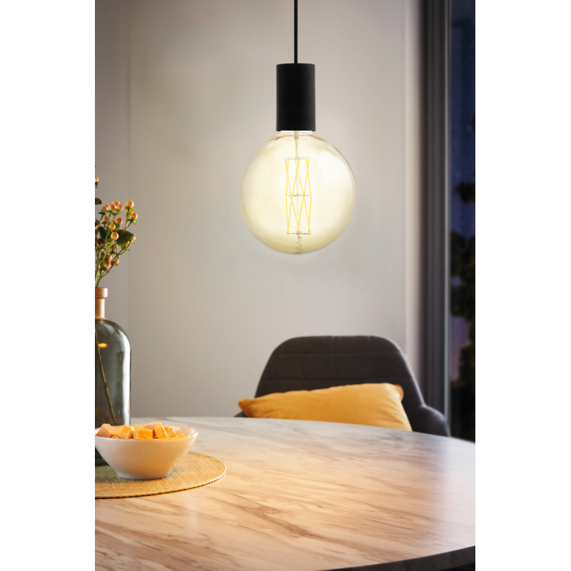 Suspension Pozueta noire E27 40 W EGLO