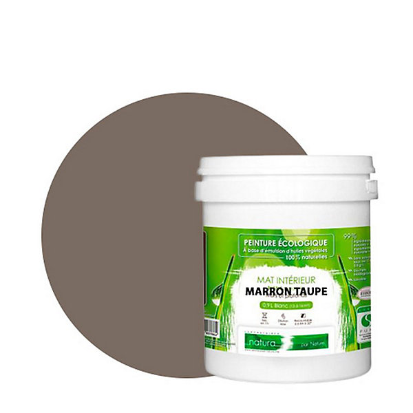 Marron Taupe Peinture interieur aspect mat Natura - Marron Taupe - 1L