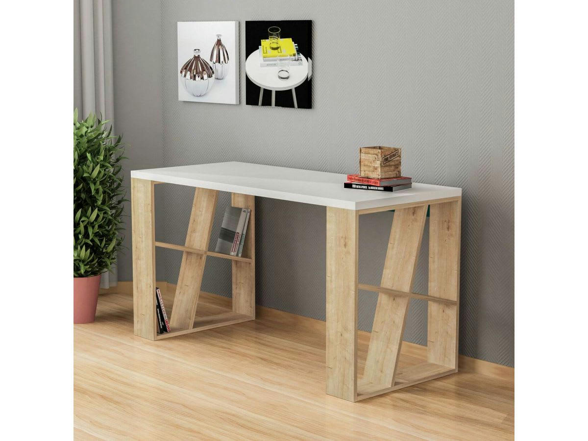 MELA - MELA Bureau blanc chêne