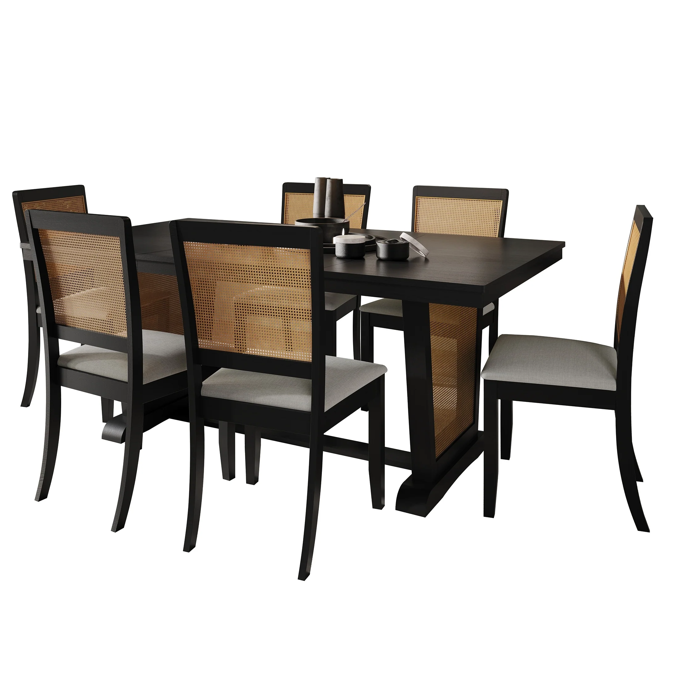 CraftPorch Rustic 7-piece Wooden Dining Set