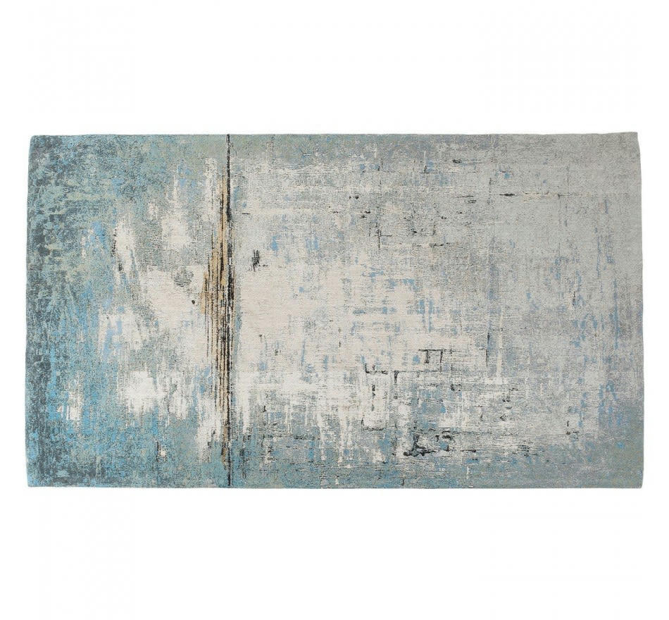 ABSTRACT - Tapis en coton bleu 240x170