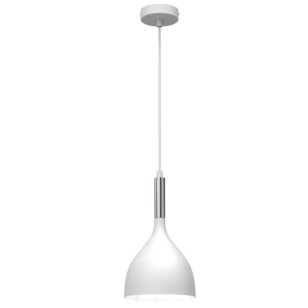 Lampa wisząca biały matowa-chromowana Noak 1xE27x15W Luminex