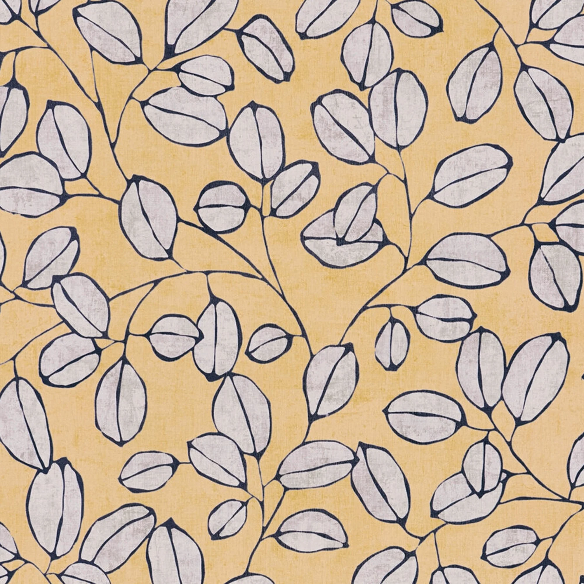 Papier peint intissé MIRELA coloris jaune paille