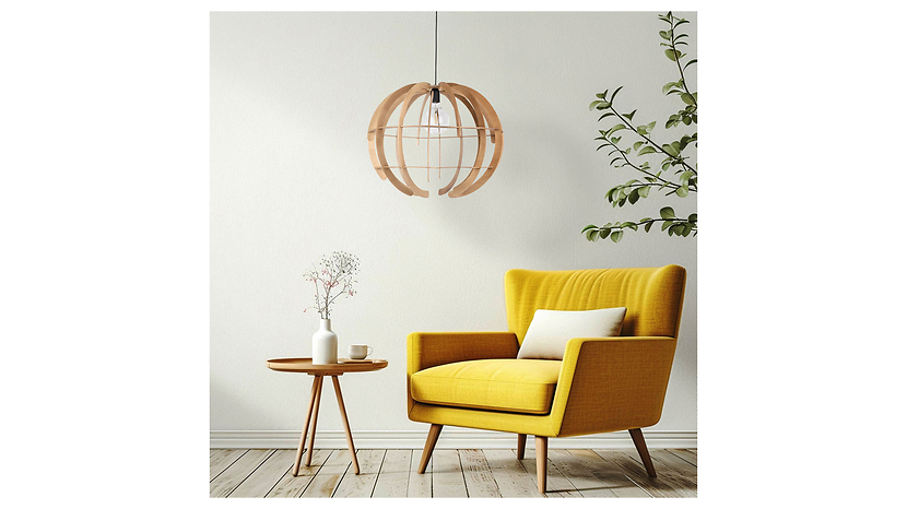 Lampa wisząca Venus Wood 180 cm drewniana beżowa