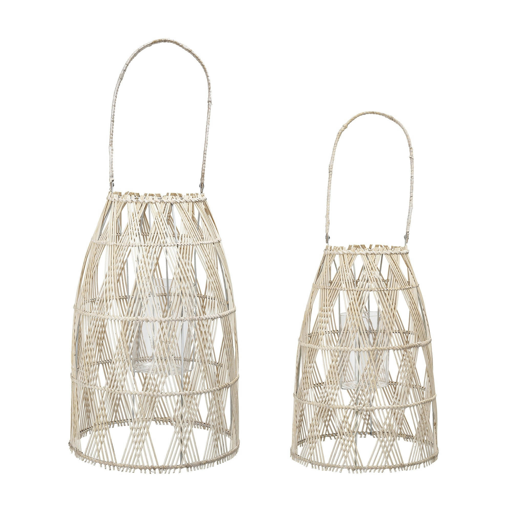 EPLY - Lanterne en bambou beige H43