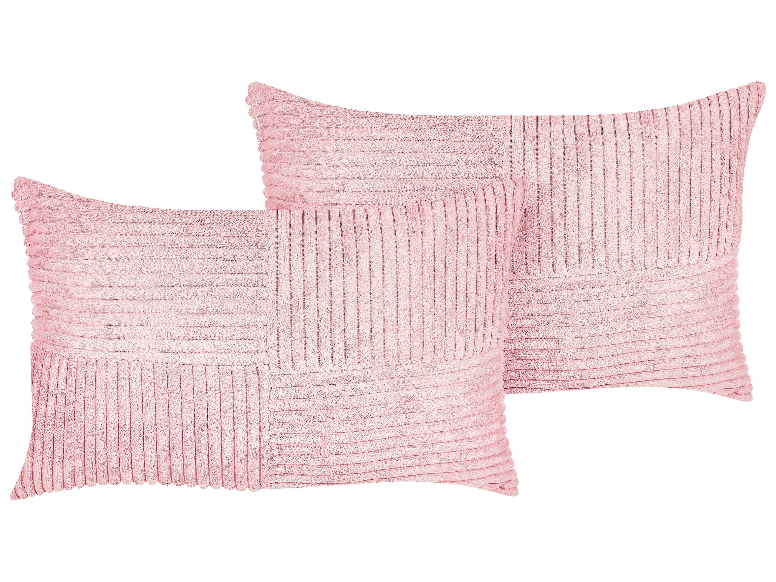 2 poduszki dekoracyjne 47x27 cm różowe