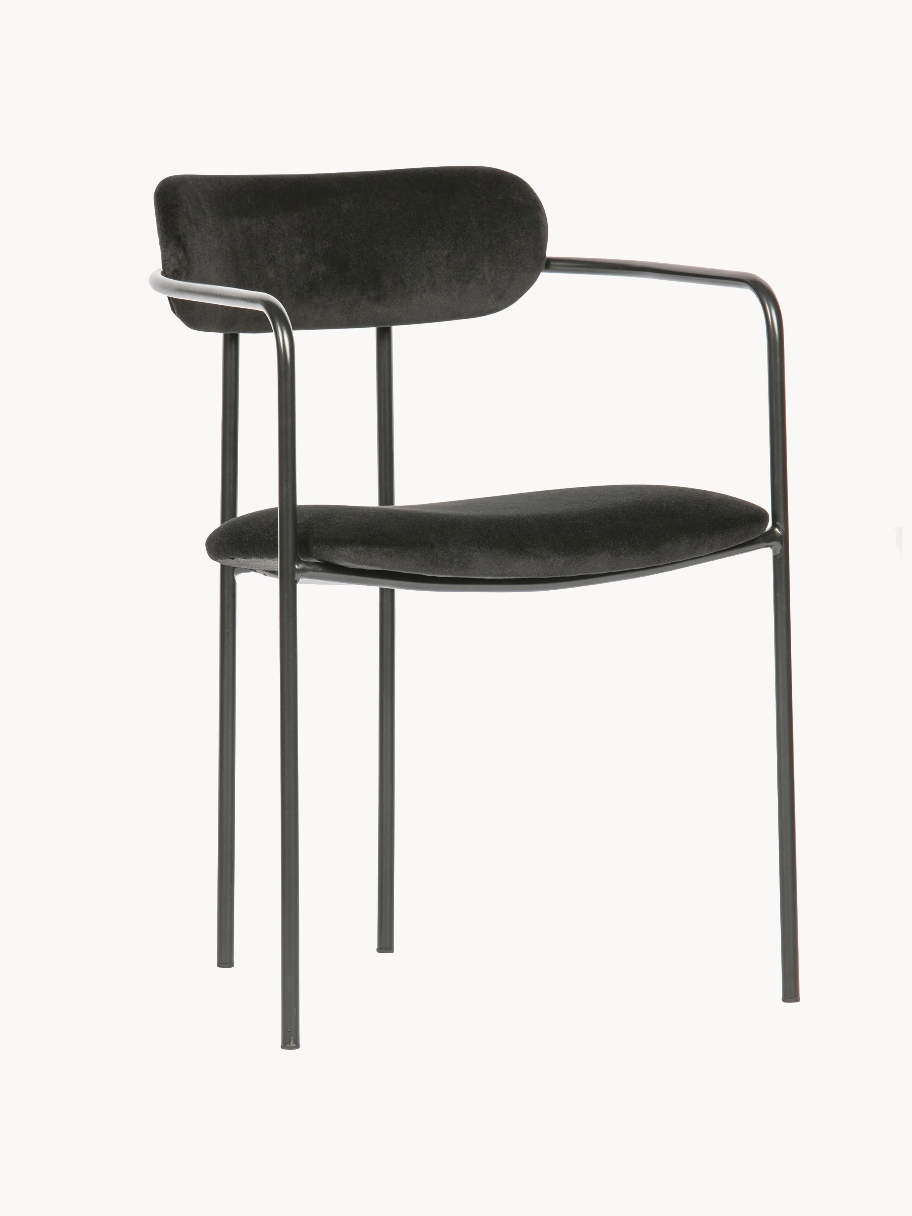 Stapelbare Samt-Armlehnstühle Elvy, 2er-Set