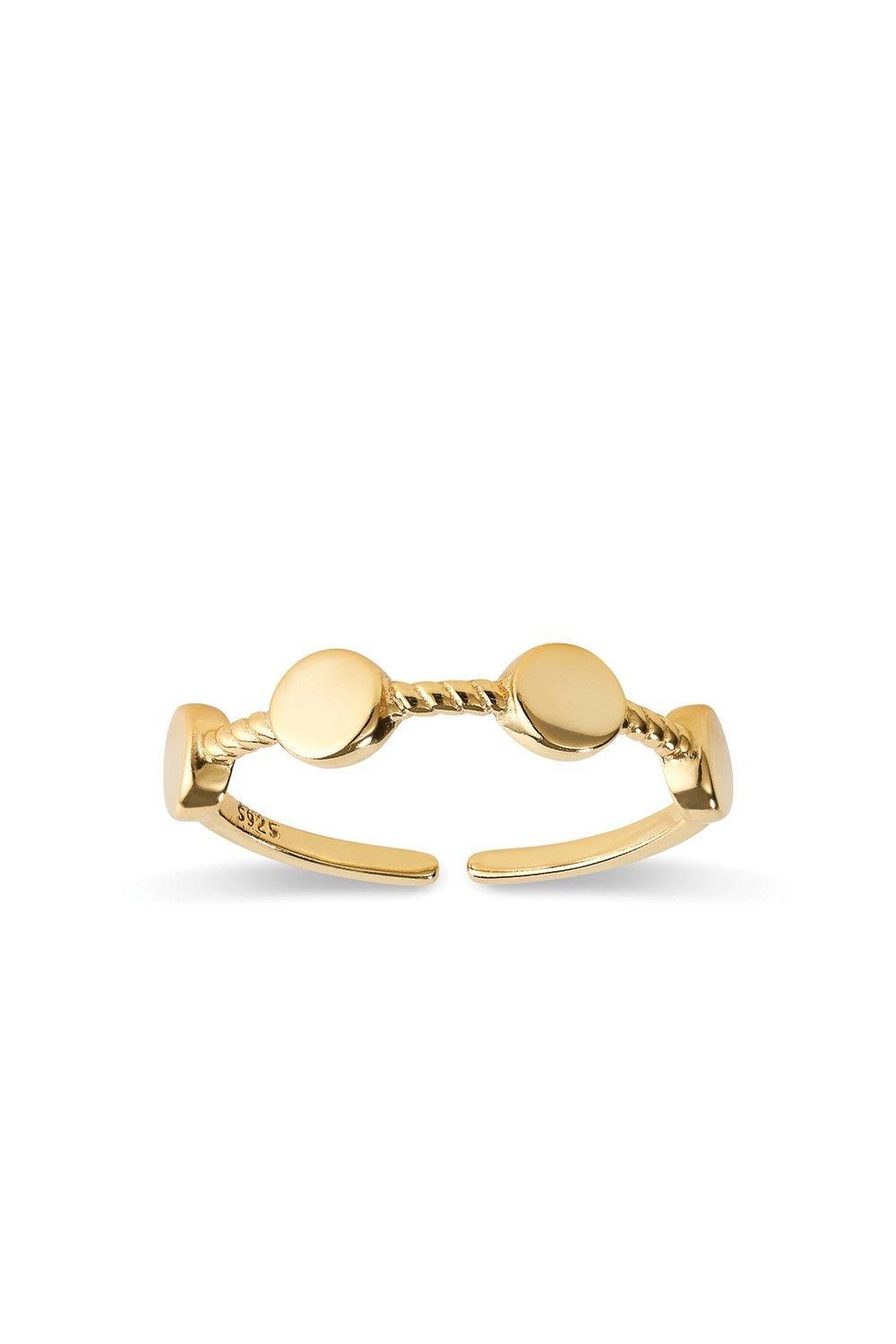 Elk & Bloom 18K Gold Geometric Stacking Ring