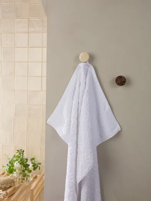 Badehåndklæde STIDSVIG 70x140 hvid KRONBORG