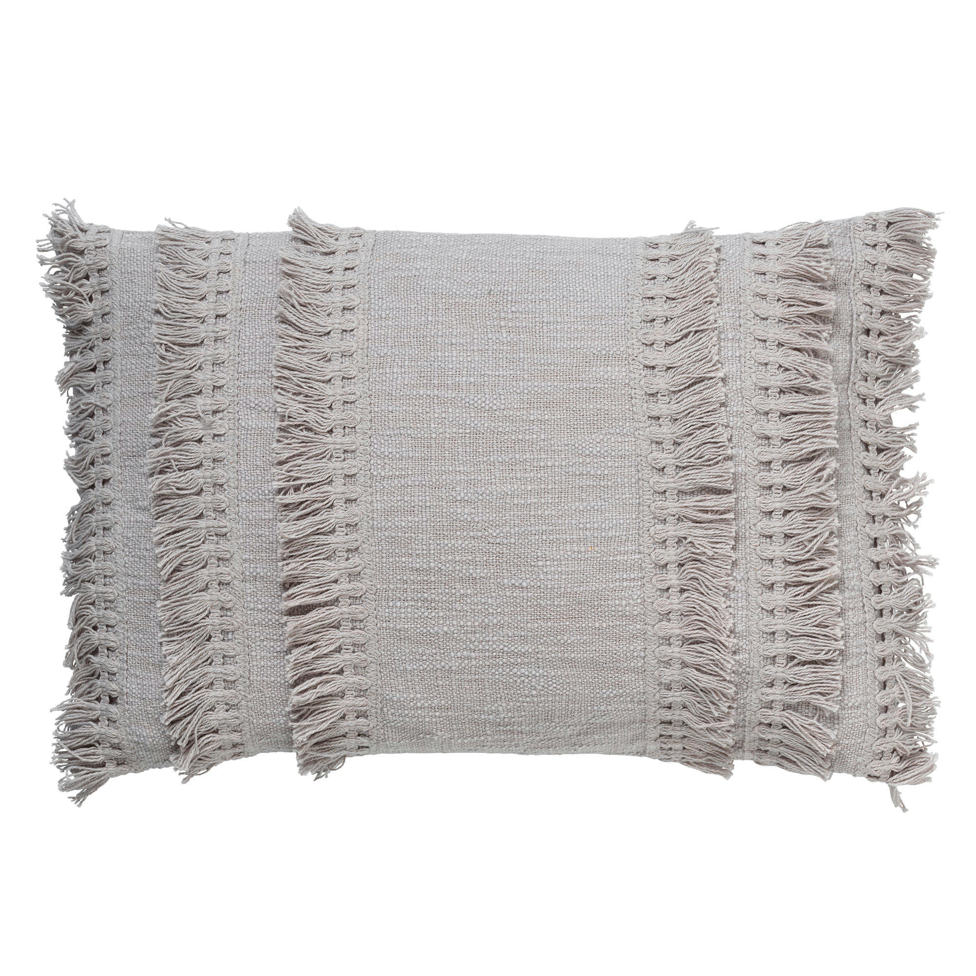 FARA - Housse de coussin gris en coton-40x60 cm uni