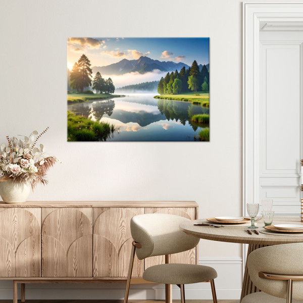 Obraz do salonu sypialni biura, Krajobraz jezioro góry natura 30x20