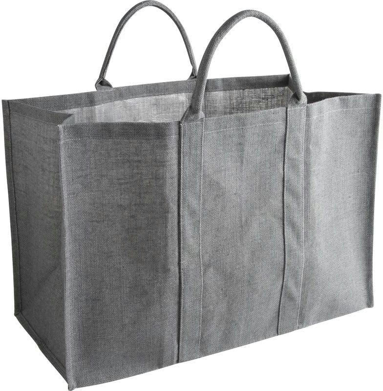 - Sac à bûches en jute gris