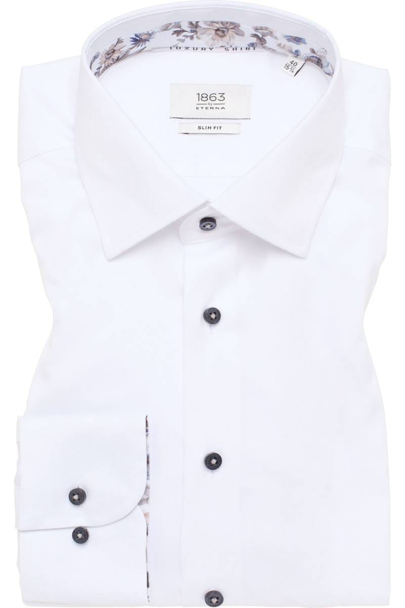 ETERNA 1863 Slim Fit Hemd weiss, Einfarbig
