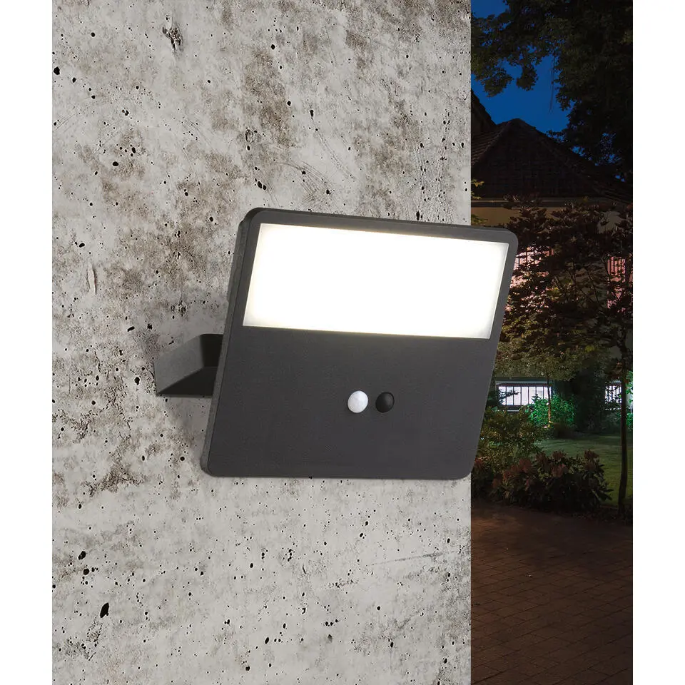 EGLO Panettieri Solar Wandlamp - LED - 17 cm - Zwart