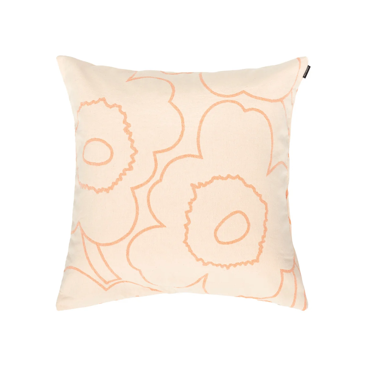 Marimekko - Piirto Unikko Kissenhülle, 60 x 60 cm, off-white / peach
