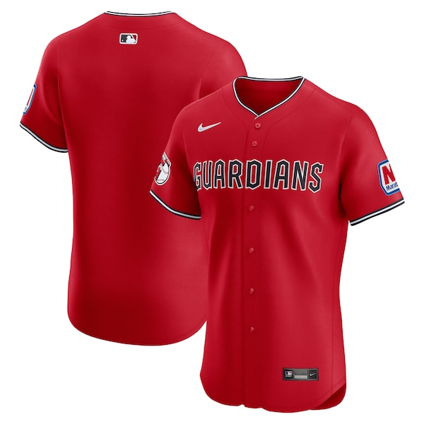 Cleveland Guardians Nike Alternate  Elite Jersey - Red/White