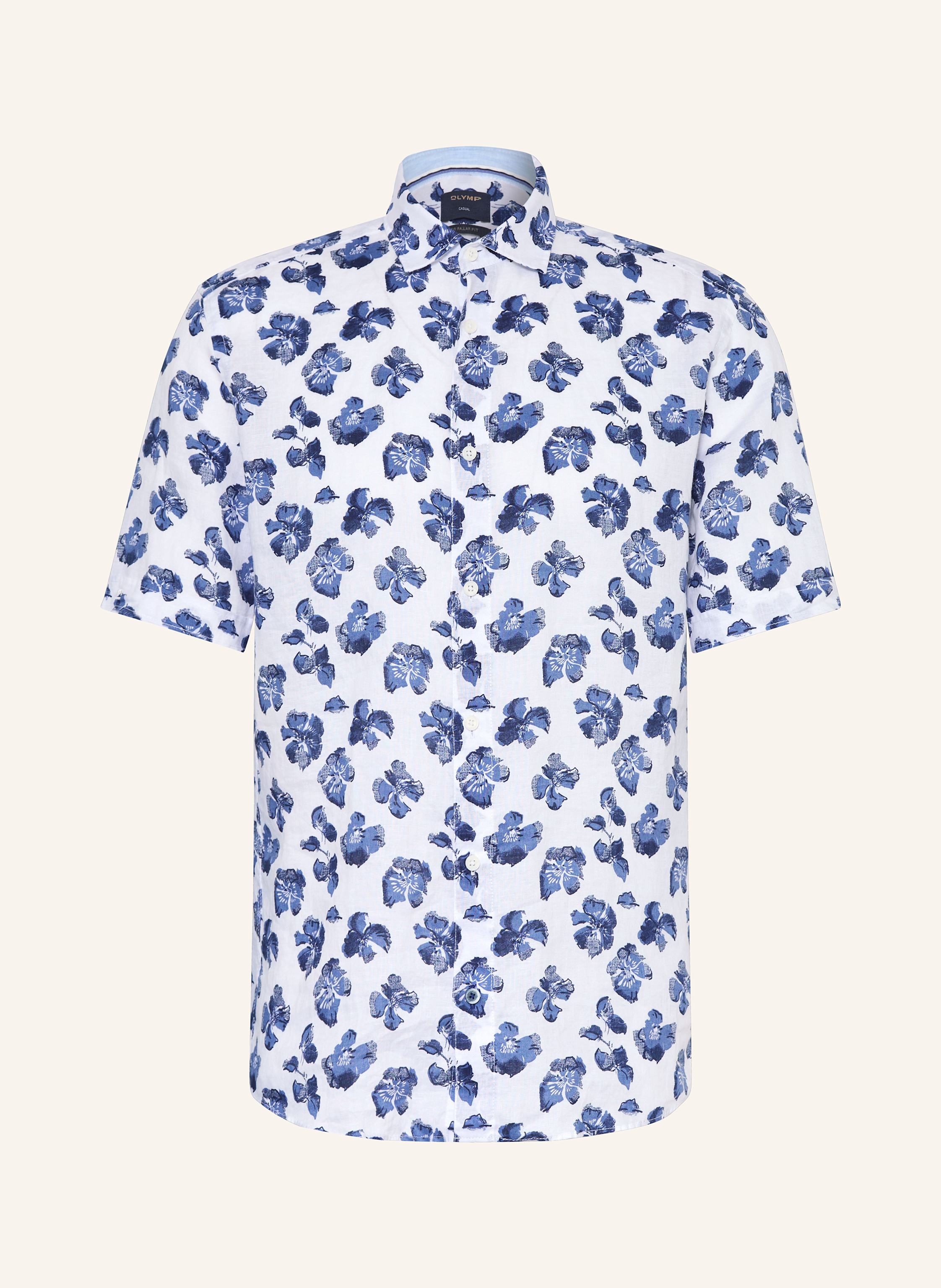 OLYMP Kurzarm-Hemd Casual regular fit aus Leinen