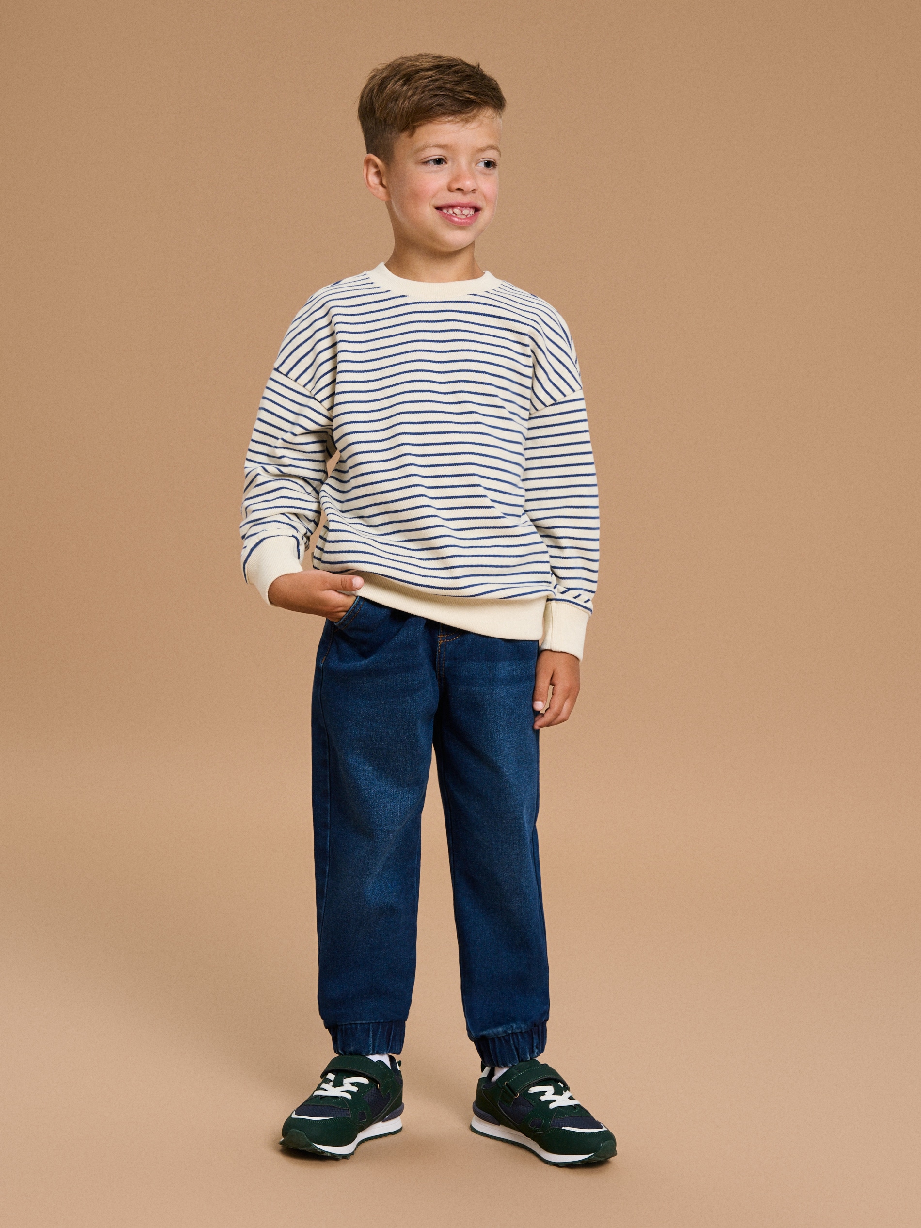 Jeansy jogger z ociepleniem