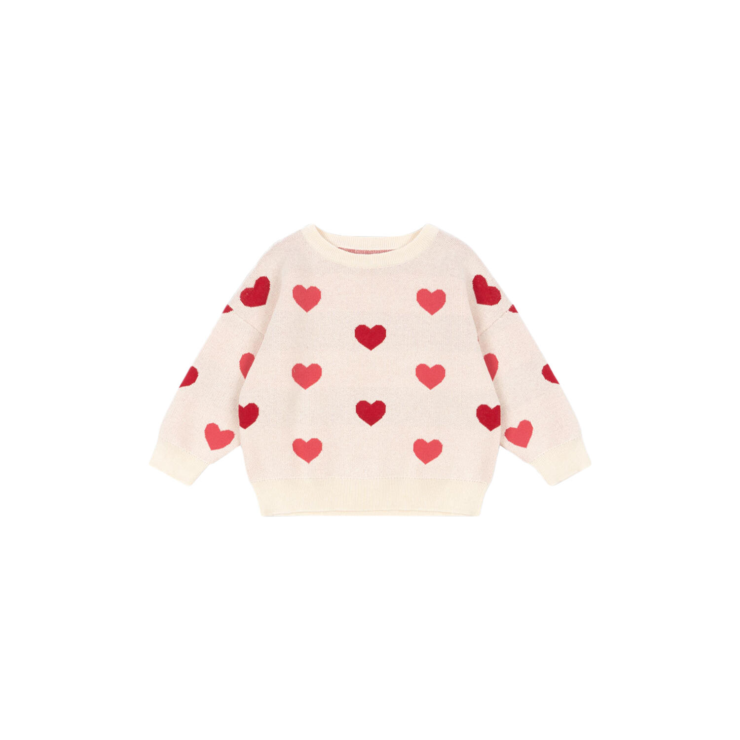 Lapis Knit Sweater, coeur color&eacute; duo pink