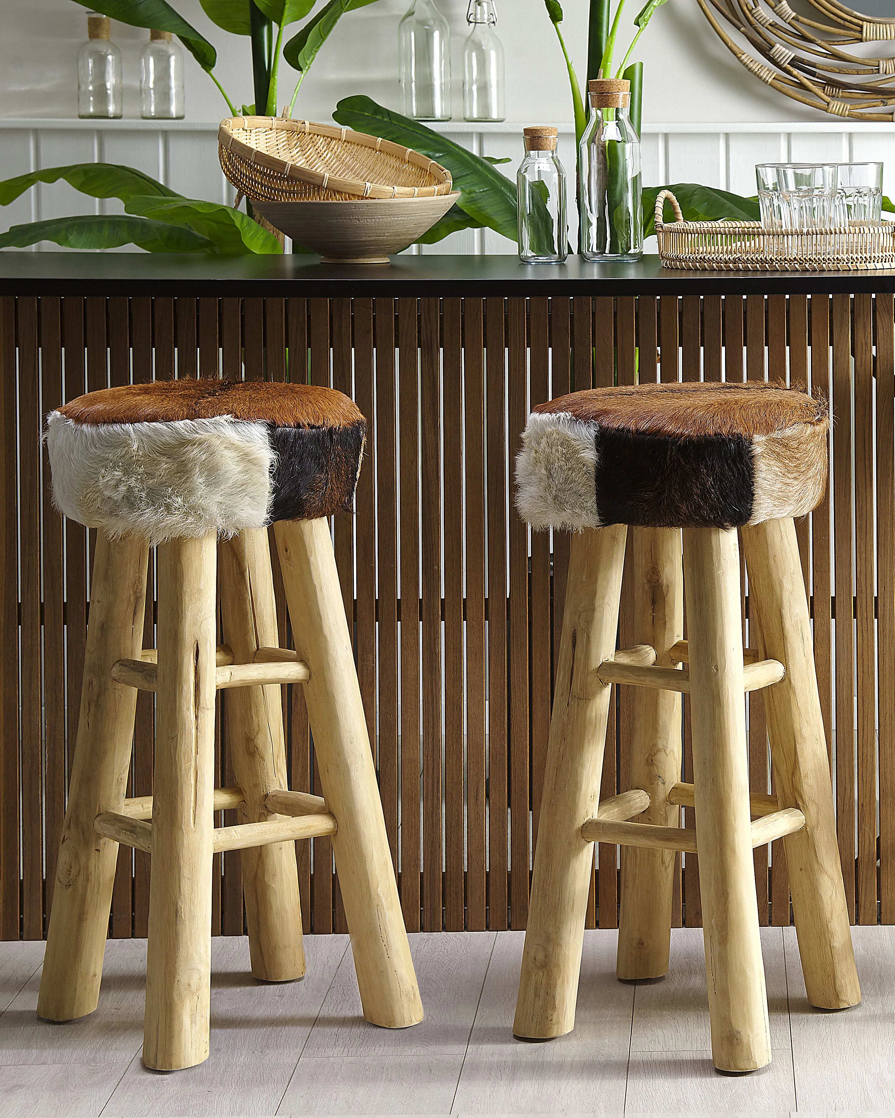 Bar Chair WALTON Leather Brown