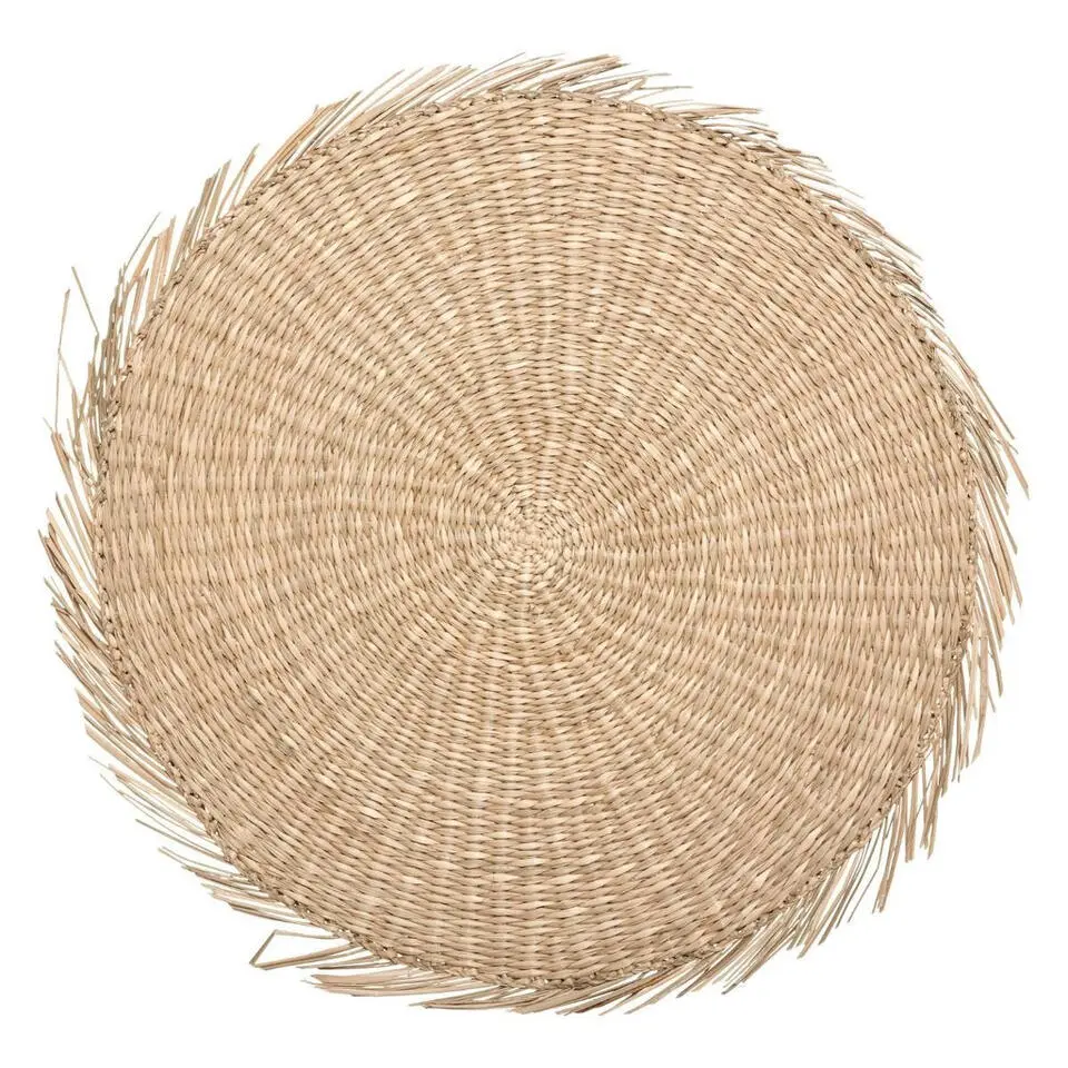Secret de Gourmet Placemat - raffia naturel - rond - 38 cm