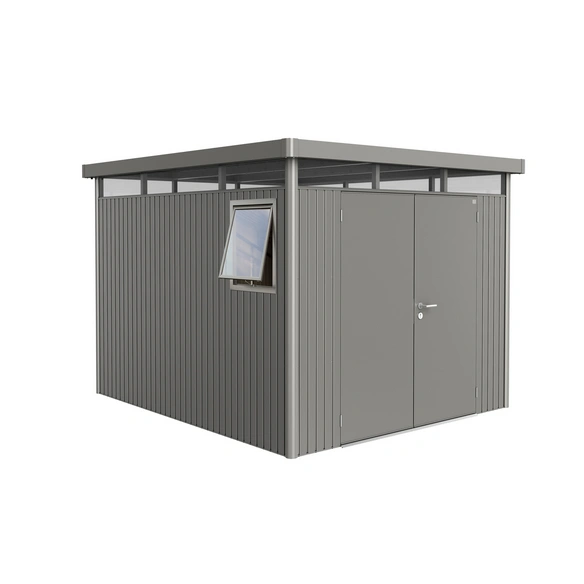 Gerätehaus »Highline Windowedition«, Gr. H5, quarzgrau-metallic, Doppeltür