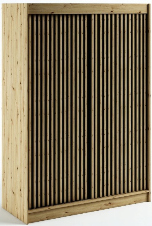 Szafa przesuwna Garderoba Lamelo 1 150 artisan   czarny