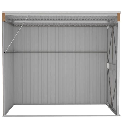 NNEVL Wall-mounted Garden Shed Brown 118x194x178 cm Galvanised Steel