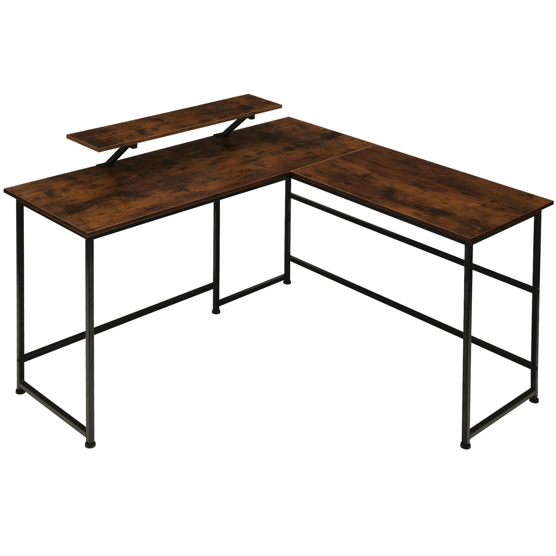- Bureau Style industriel Bois foncé industriel, rustique