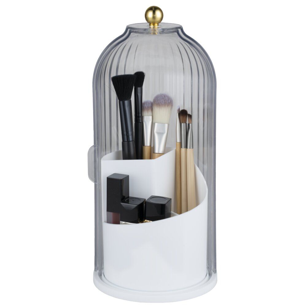 Rangement cosmétique ouverture pivotante rotation 360°C Ø12xH27cm