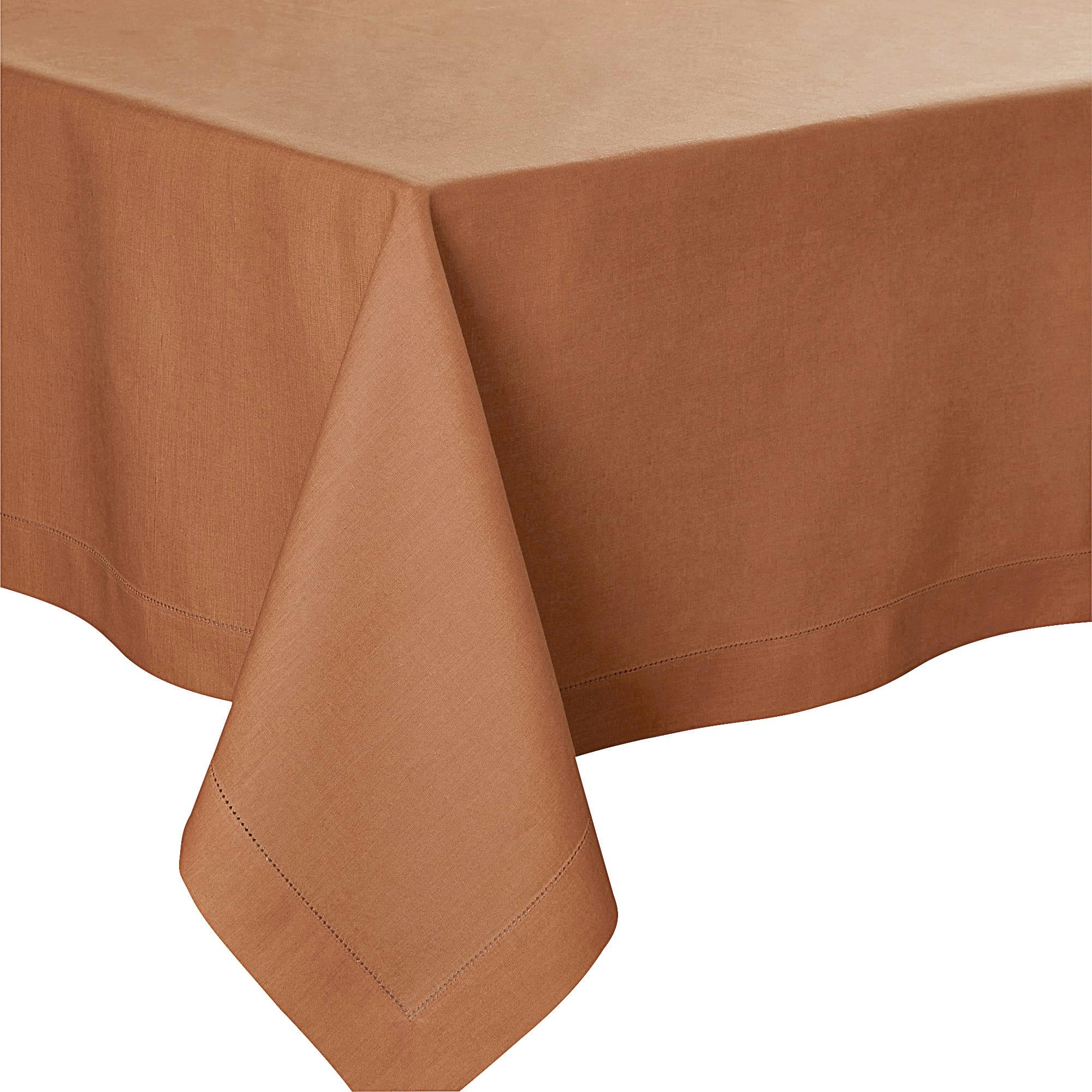 FLORENCE - Nappe en lin marron cuivre 170x170