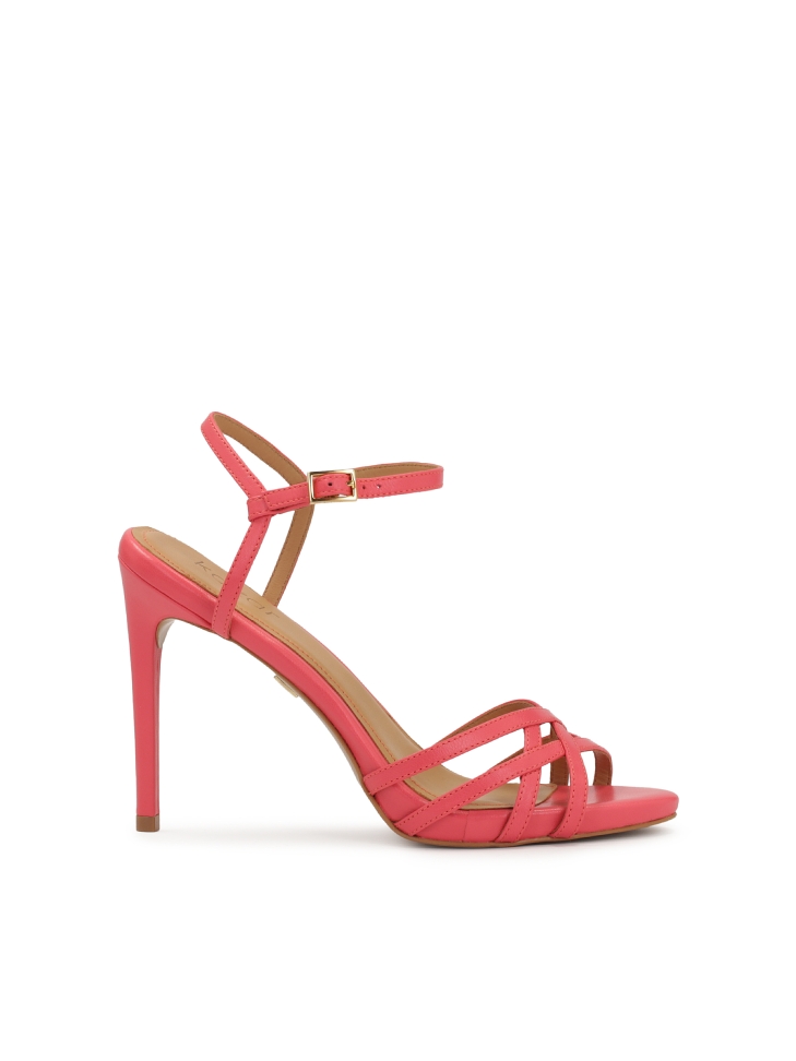 Pink heeled sandals