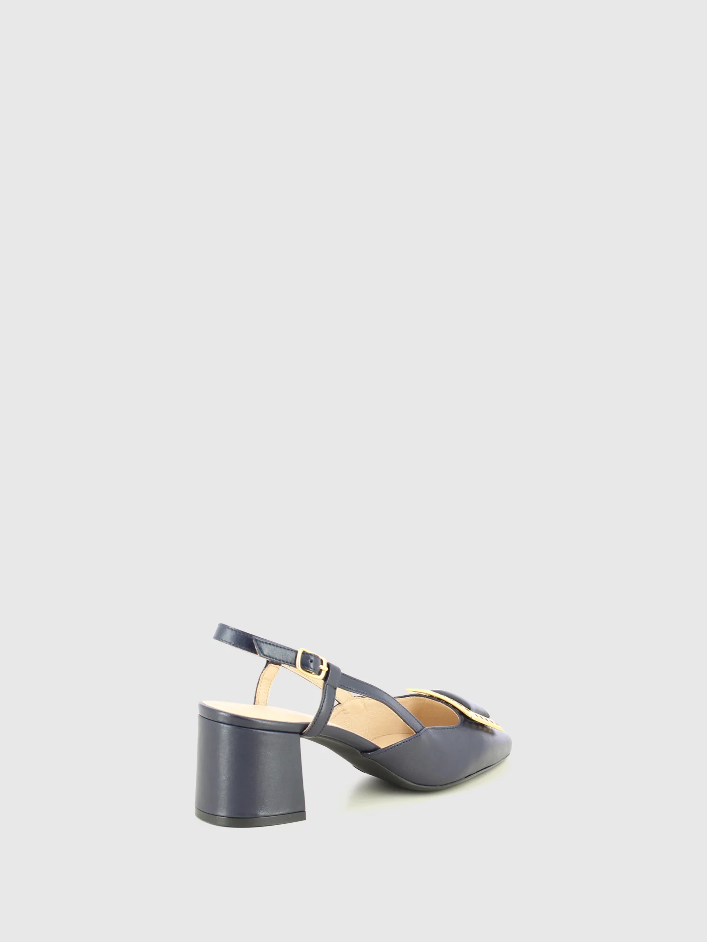 Sandálias com Fivela em Azul Marinho