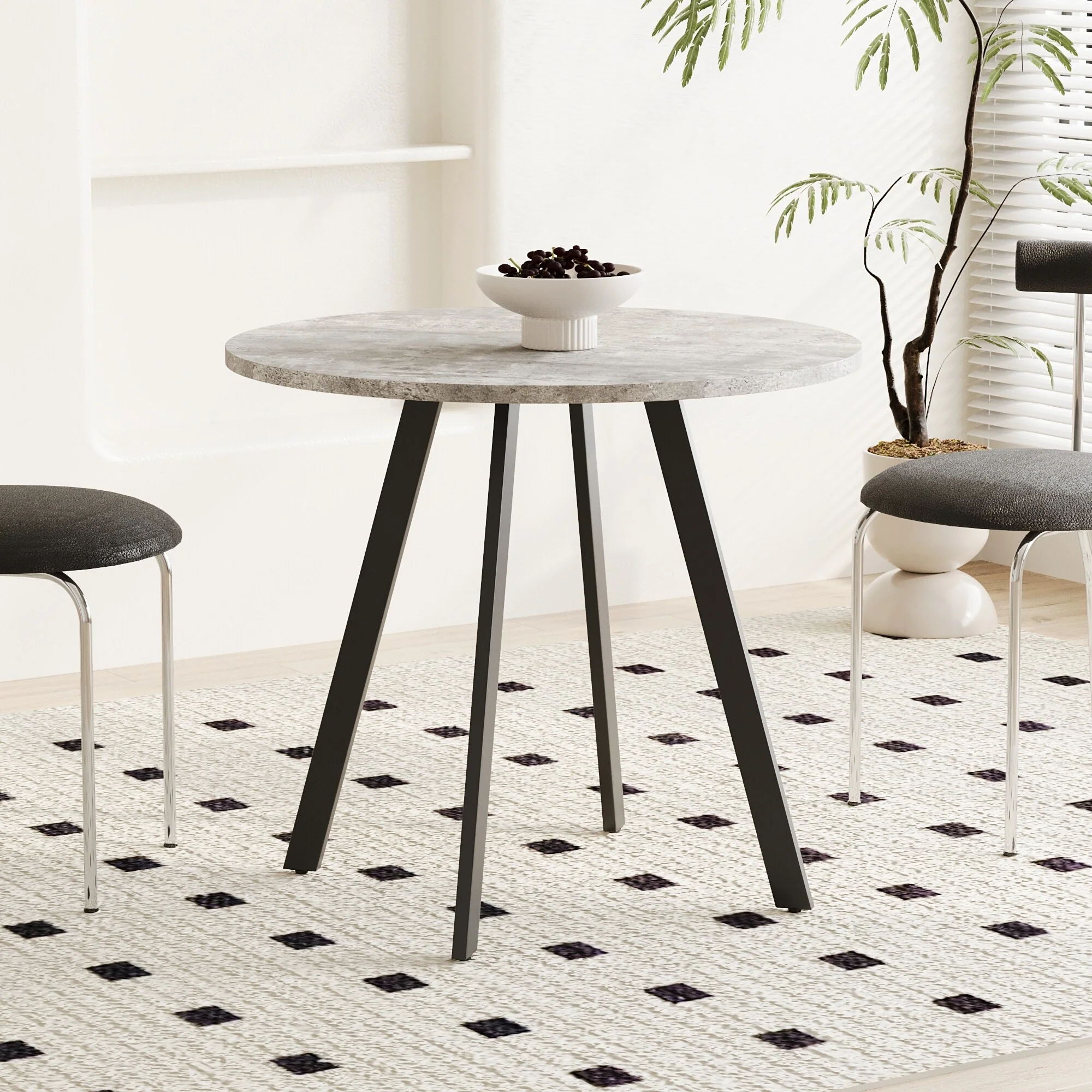 Modern Minimalist Circular Dining Table