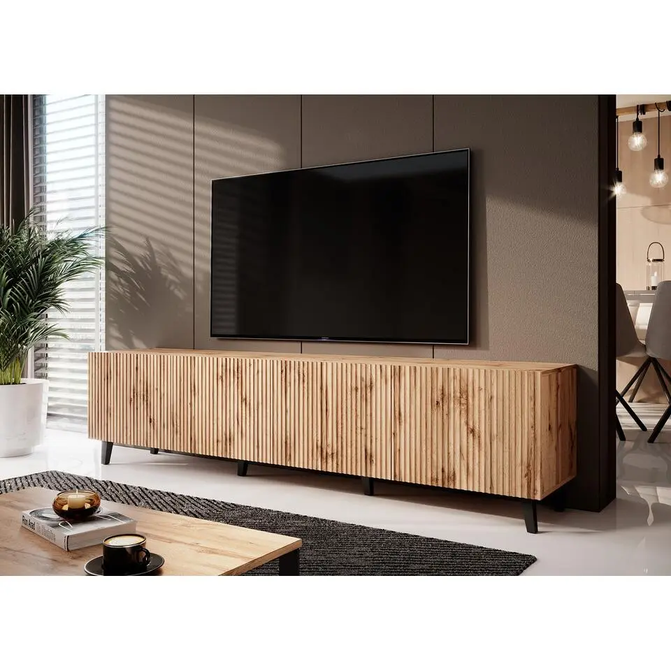 Meubella - TV-Meubel Vintar - Eiken - 200 cm