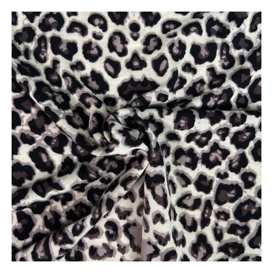Grey Animal Print Fabric by the Metre