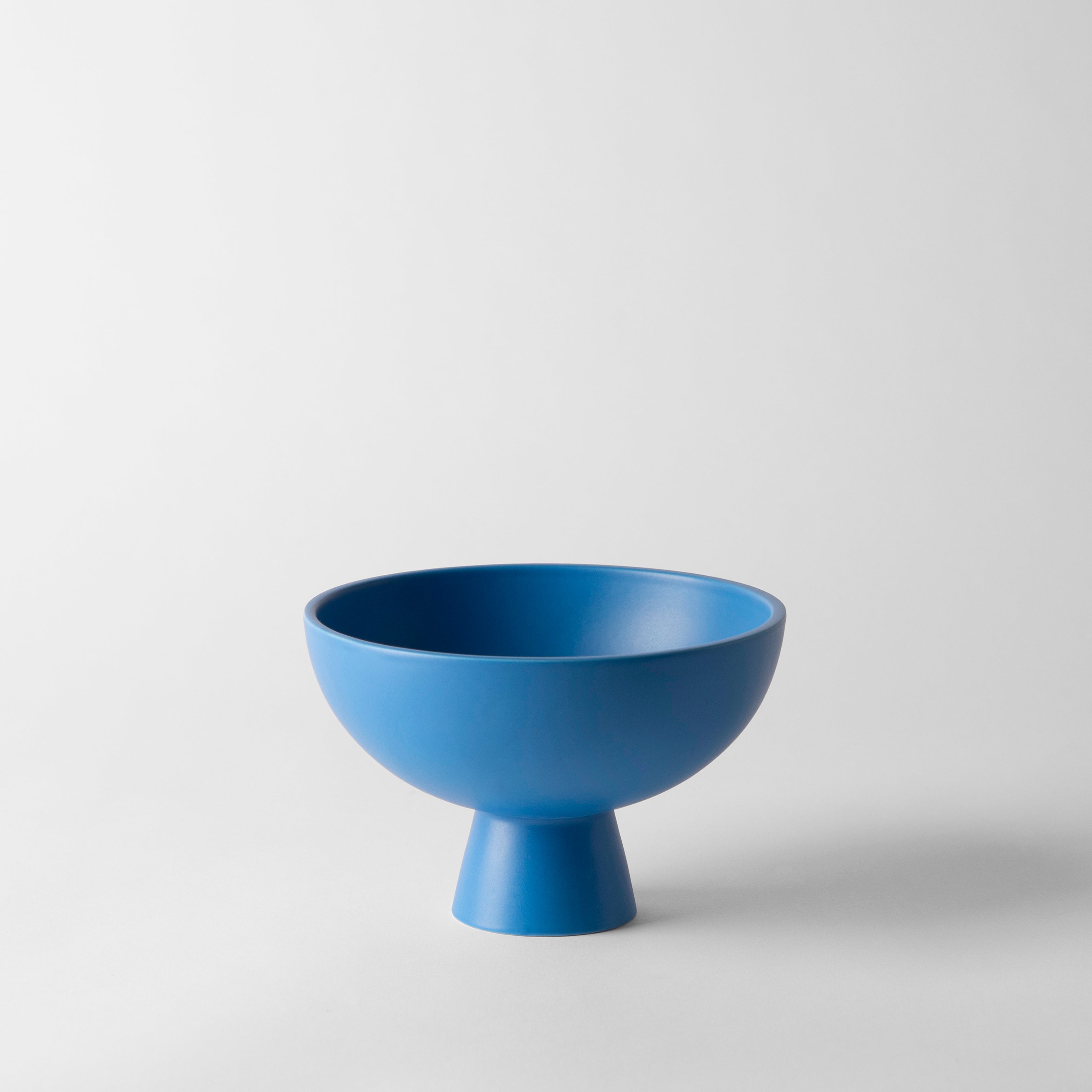 Medium Electric Blue Modern Pedestal Bowl