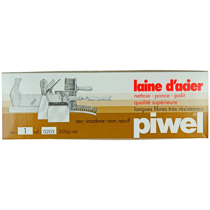 Laine d'acier n°1 200 g PIWEL