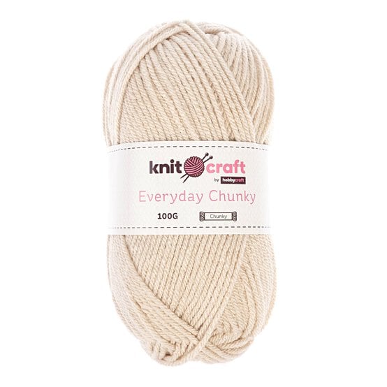 Knitcraft Beige Everyday Chunky Yarn 100g