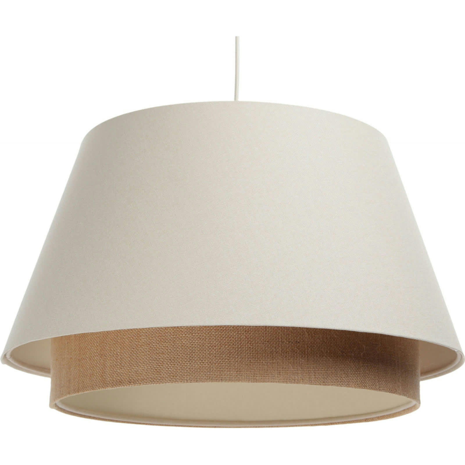 SENSEI - Suspension Tissu Blanc 50x50x30 cm