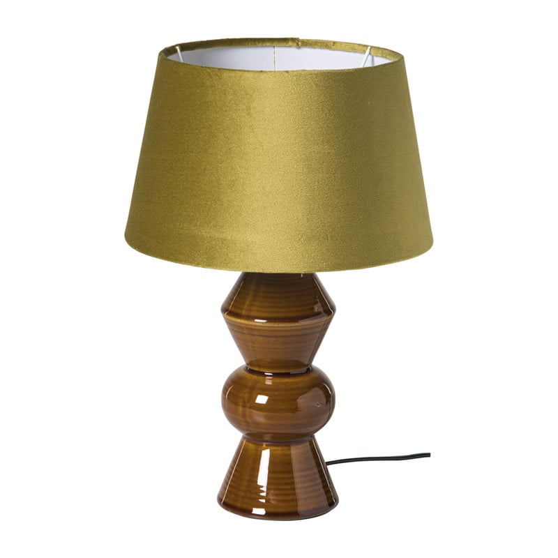 Lampvoet reactive glaze - bruin - &Oslash;9.5x21 cm