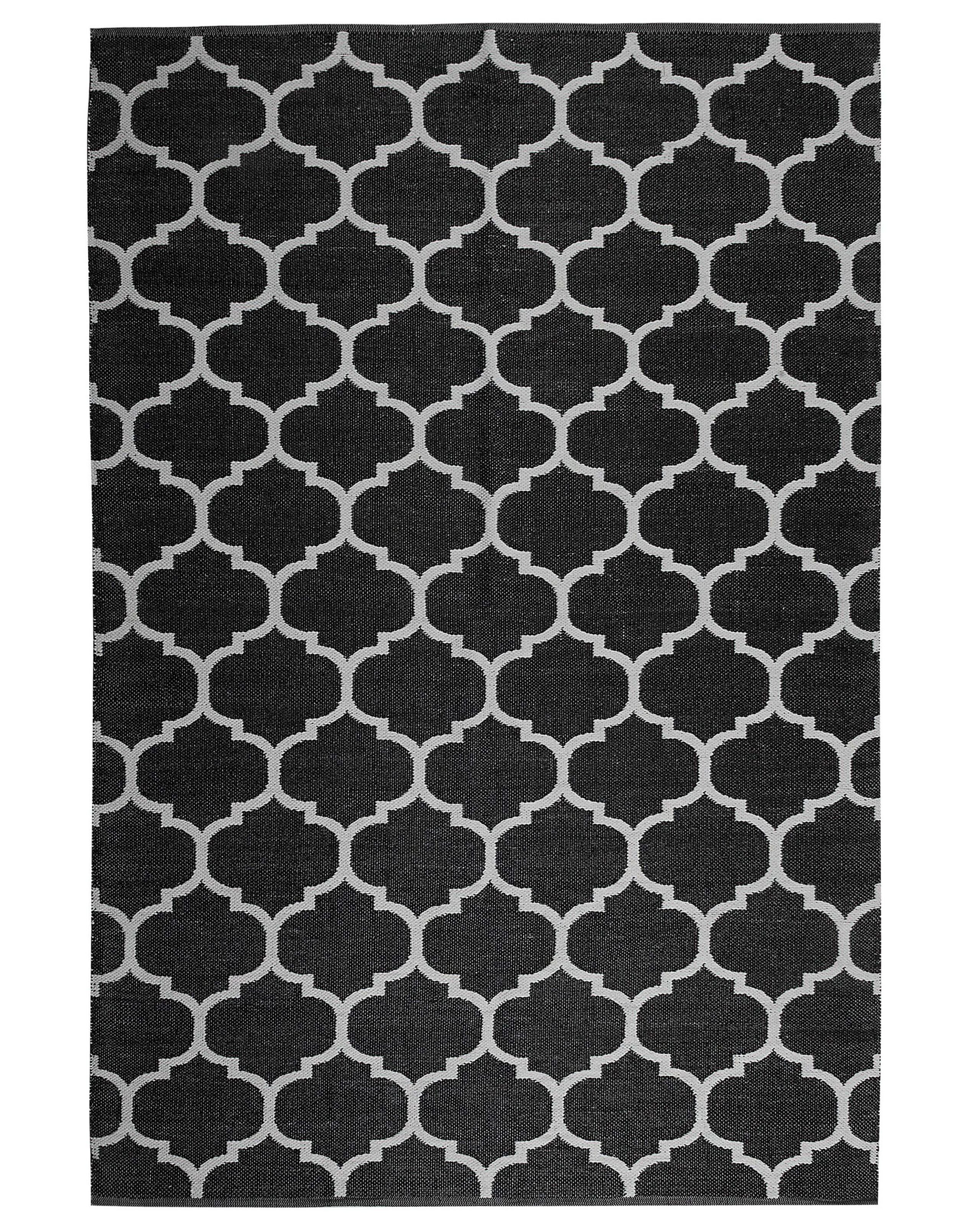 Dywan zewnętrzny 140x200 cm czarno-biały