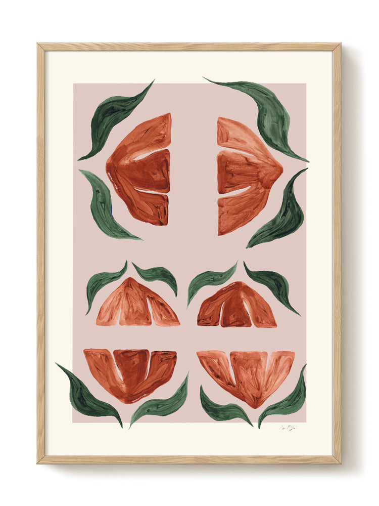 Anna Mörner - Röd Blomma - PSTR studio Kunst Poster