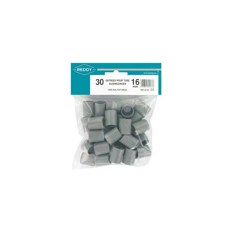 Manchon d'entrée gris foncé Ø 25 mm 10 pièces REDDY