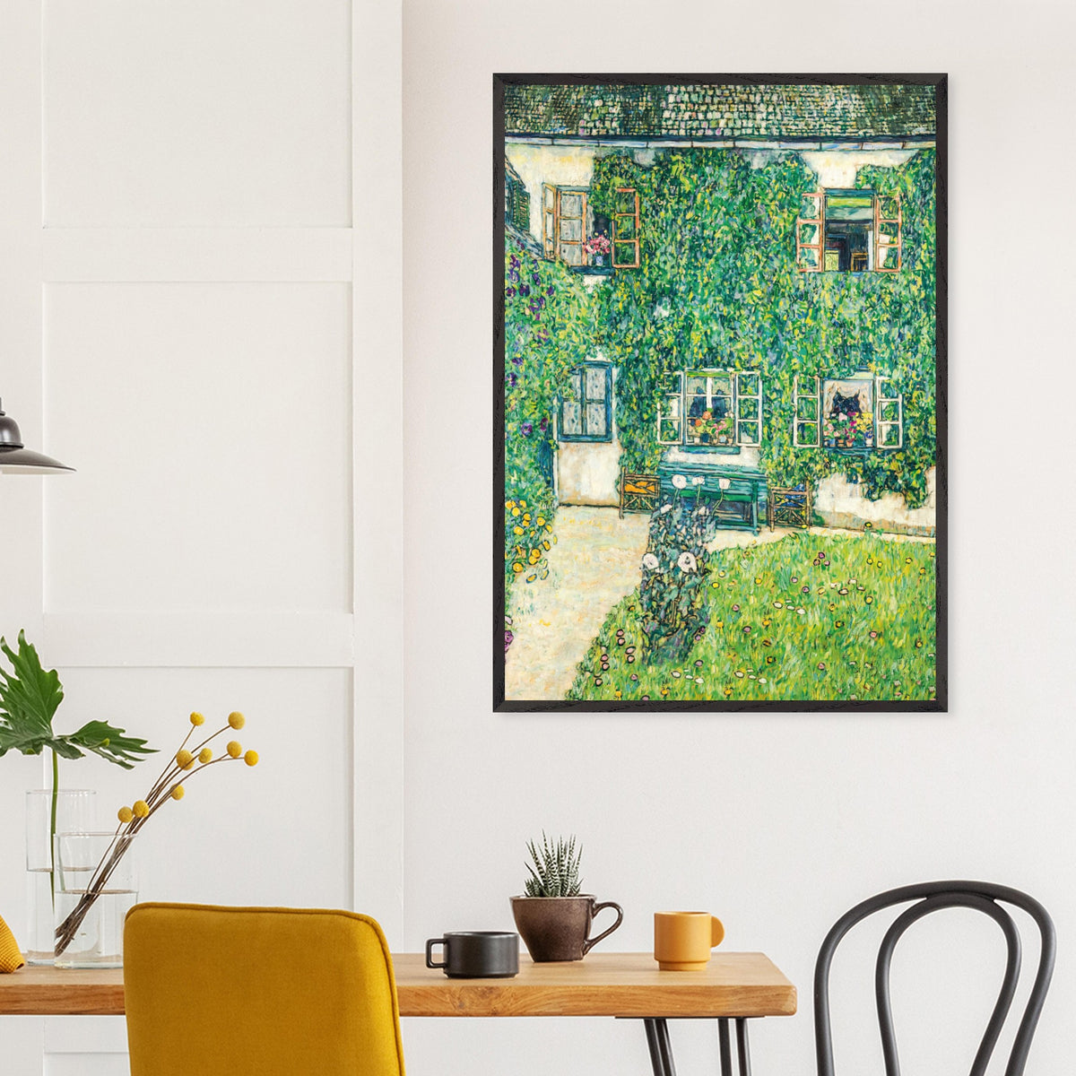 Artfulprints Poster Gustav Klimt - The house of Guardaboschi  - 70x100 cm - Groen
