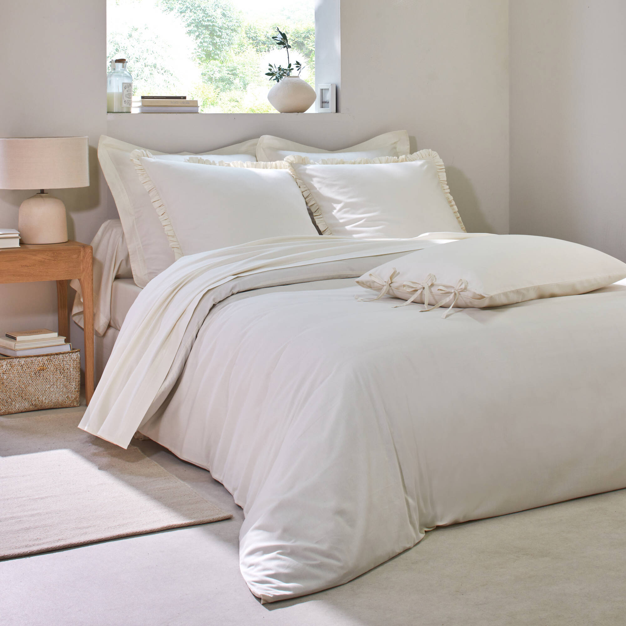 Linge de lit uni percale
