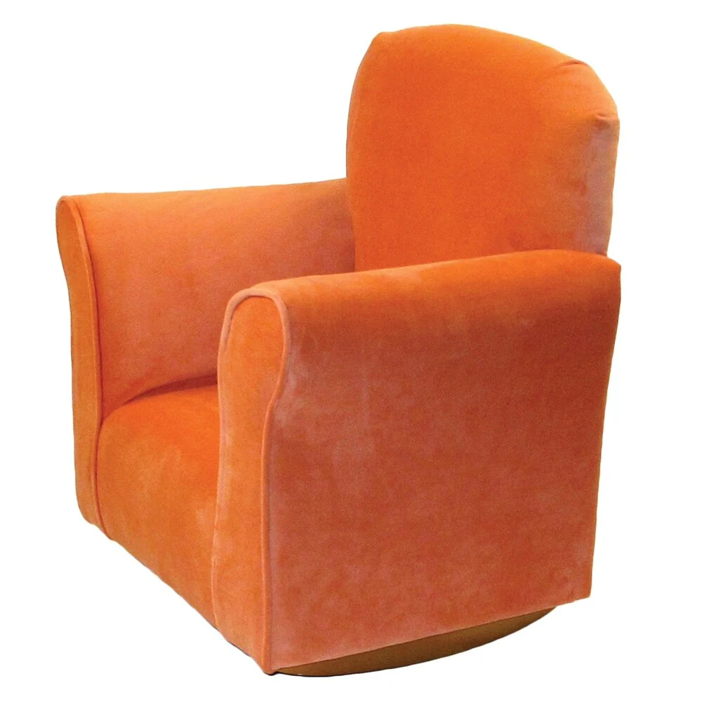 Toddler Rocker in Papaya Microfiber