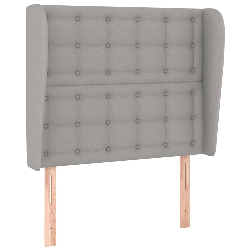 Wezgłowie Szary 103 x 23 x 118/128 cm Tkanina vidaXL