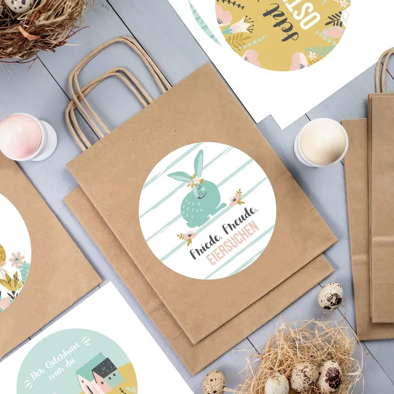 Bastelset 12-teilig Ostertüten Henkel